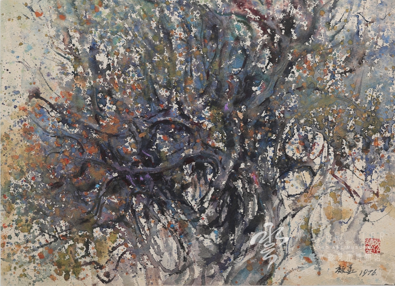 张效孟 《静林微风》 53*38cm 1976年